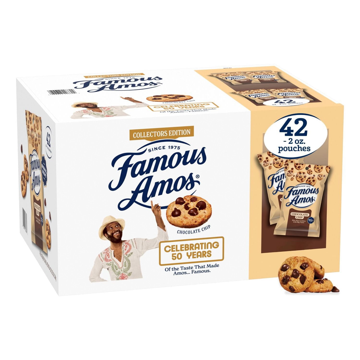 有名なエイモス チョコレート チップ クッキー、2 オンス、42 個入り。