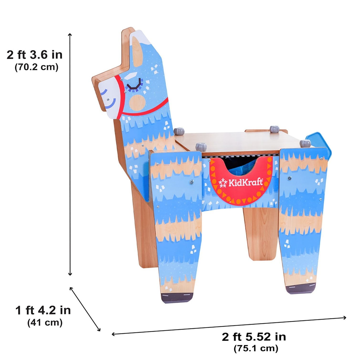 KidKraft ラマ ピニャータ ビルディングブロックテーブル 50ブロック付き