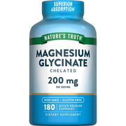 Nature's Truth マグネシウムグリシネートカプセル、200 mg、180 錠。