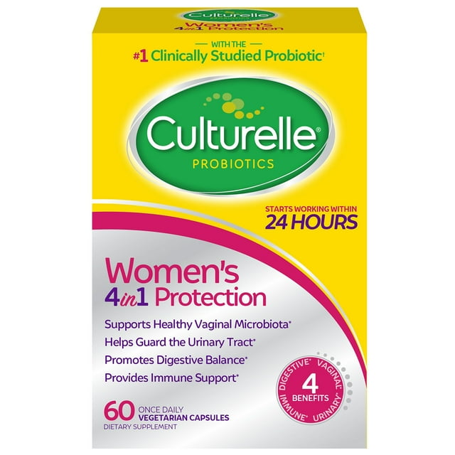 Culturelle 女性用 4-in-1 プロテクション カプセル、60 個入り。