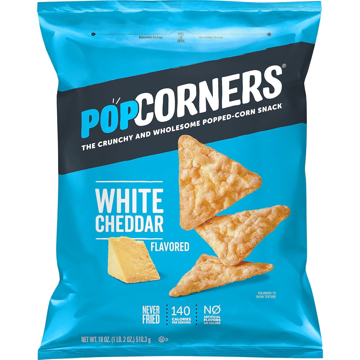 PopCorners ホワイトチェダーポップコーンスナック、18 オンス。