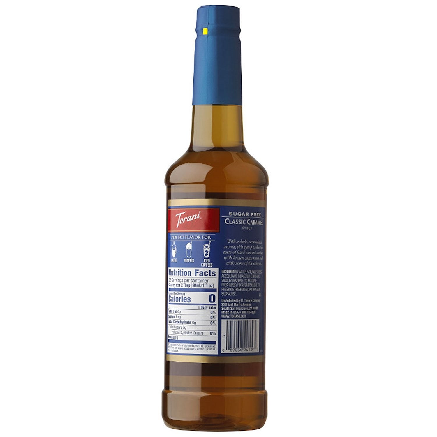 토라니 무설탕 클래식 카라멜 시럽 25.4 fl. oz – 무가당 카라멜 풍미