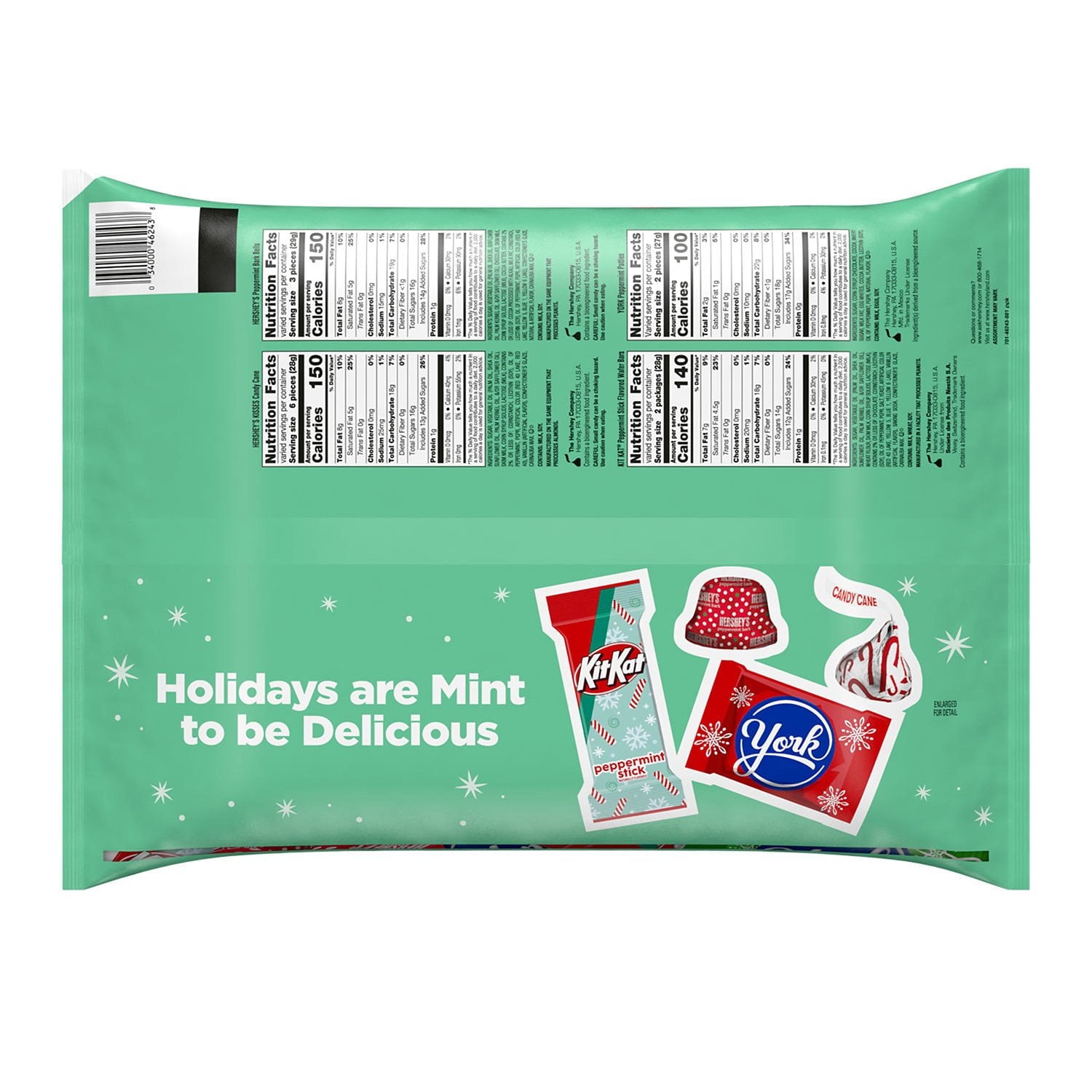 HERSHEY'S クリスマス アソート ミント フレーバー キャンディ、83.82 オンス。