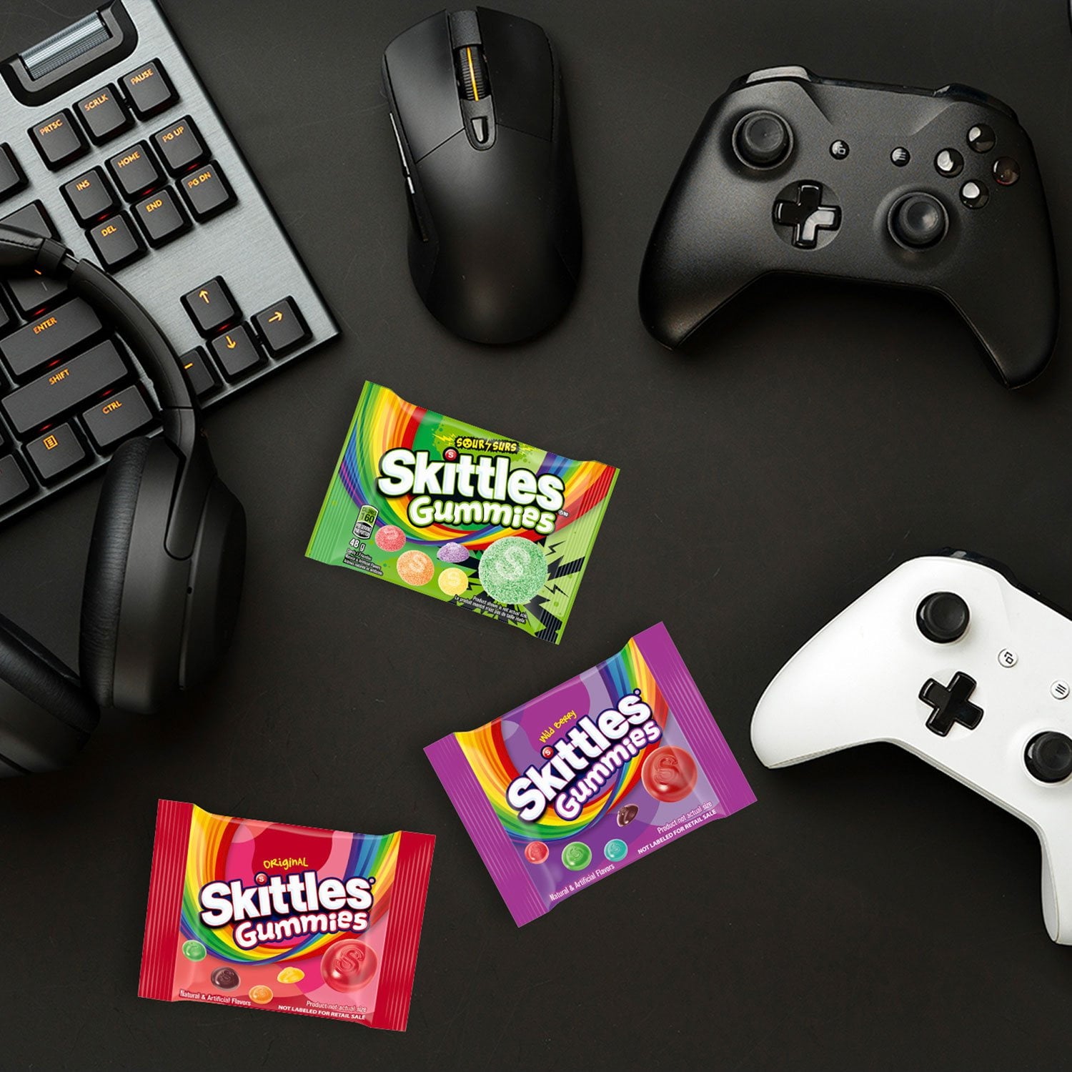 スキットルズ グミ ファンサイズ バラエティキャンディ、パーティーサイズ、120 個入り。