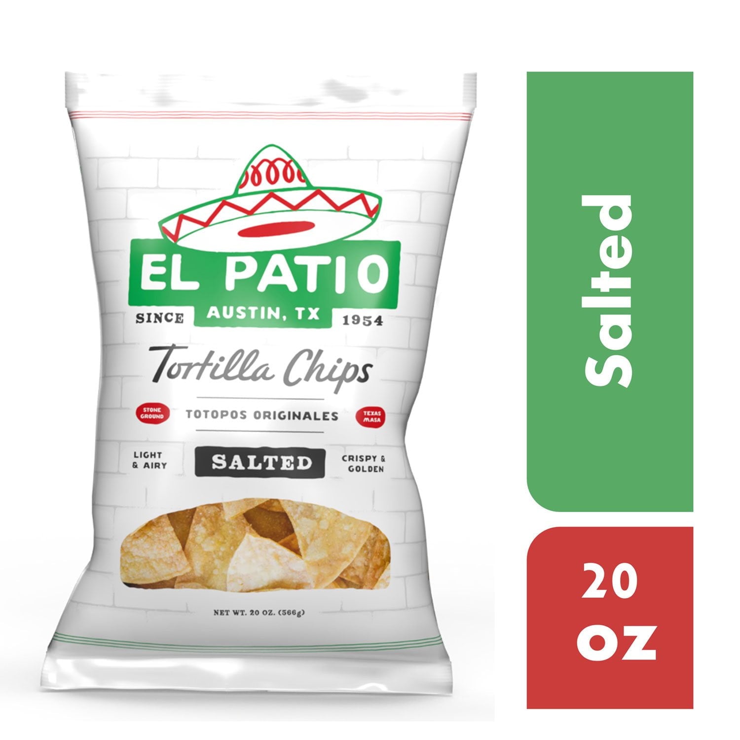 El Patio 塩味トルティーヤチップス、20 オンス
