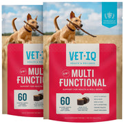 벳IQ 8-in-1 멀티 베네핏 소프트독츄 히코리 스모크 60 ct × 2 pk – 면역·피부·관절·소화 종합 케어