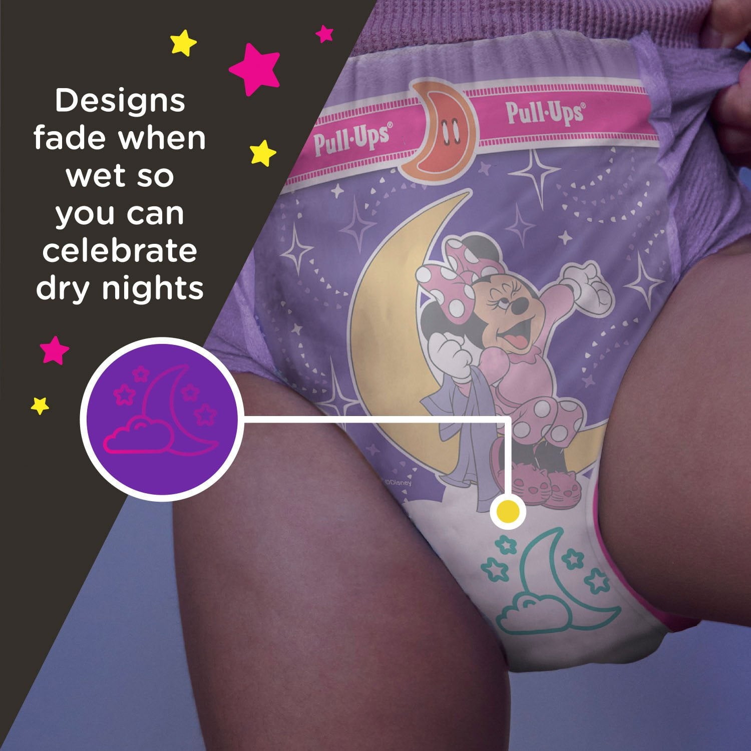 女の子用プルアップ夜間トイレトレーニングパンツ、サイズ2T～4T