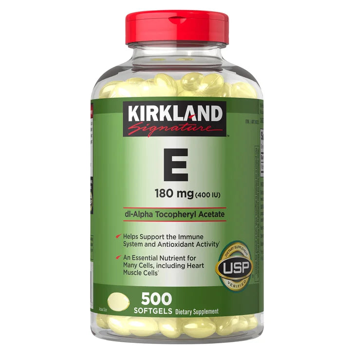 カークランドシグネチャー ビタミンE 180 mg、500ソフトジェル