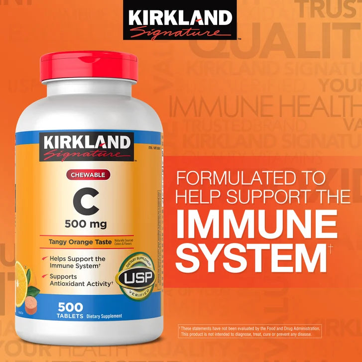 カークランドシグネチャー チュアブルビタミンC 500mg、500錠
