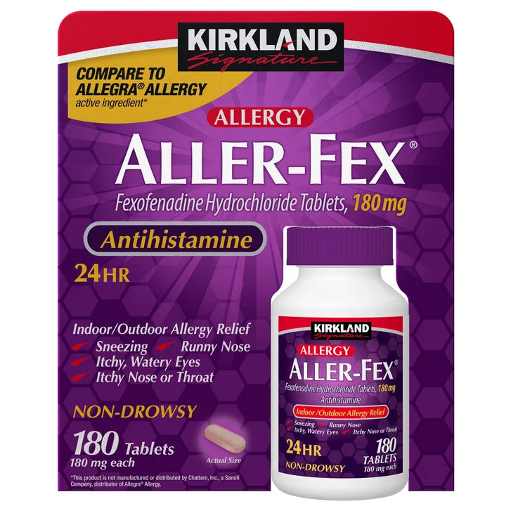 カークランドシグネチャー アレルフェックス抗ヒスタミン剤 180 mg、180錠