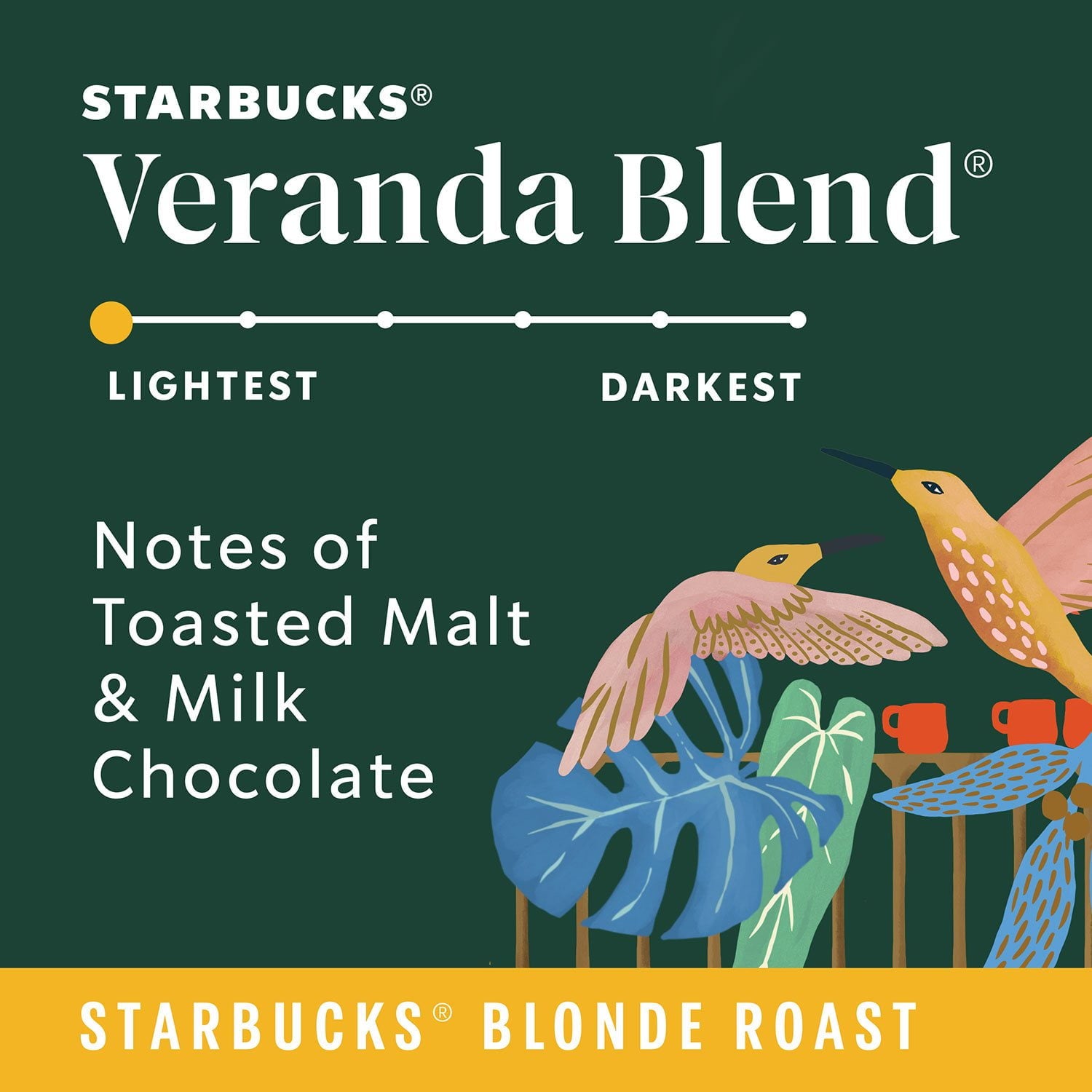 スターバックス ブロンドロースト K-カップ コーヒーポッド、ベランダブレンド、72 個入り。