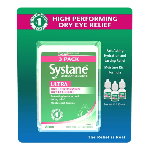 시스타인 울트라 인공눈물 안약 1/3 fl oz 3팩 장시간 보습 눈 건조 눈 피로 완화 안약 제품 이미지