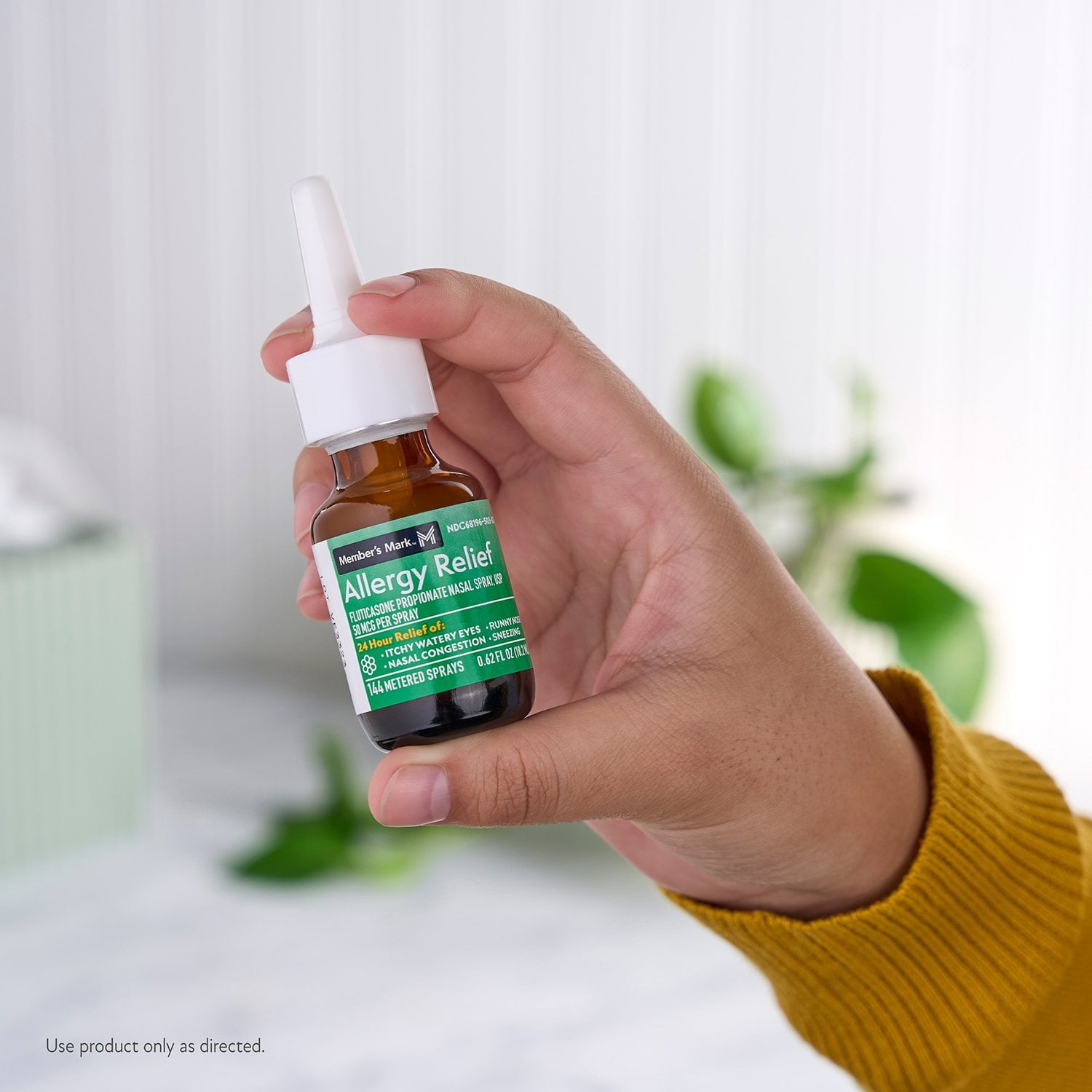 メンバーズマーク 50mcg アレルギー緩和、フルチカゾンプロピオン酸エステル点鼻スプレー (0.62 液量オンス、6 個入り)