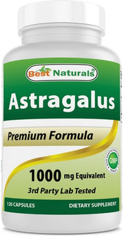 베스트 내추럴스 아스트라갈루스 1000mg – 120캡슐 – 면역 기능과 체력 회복 보조