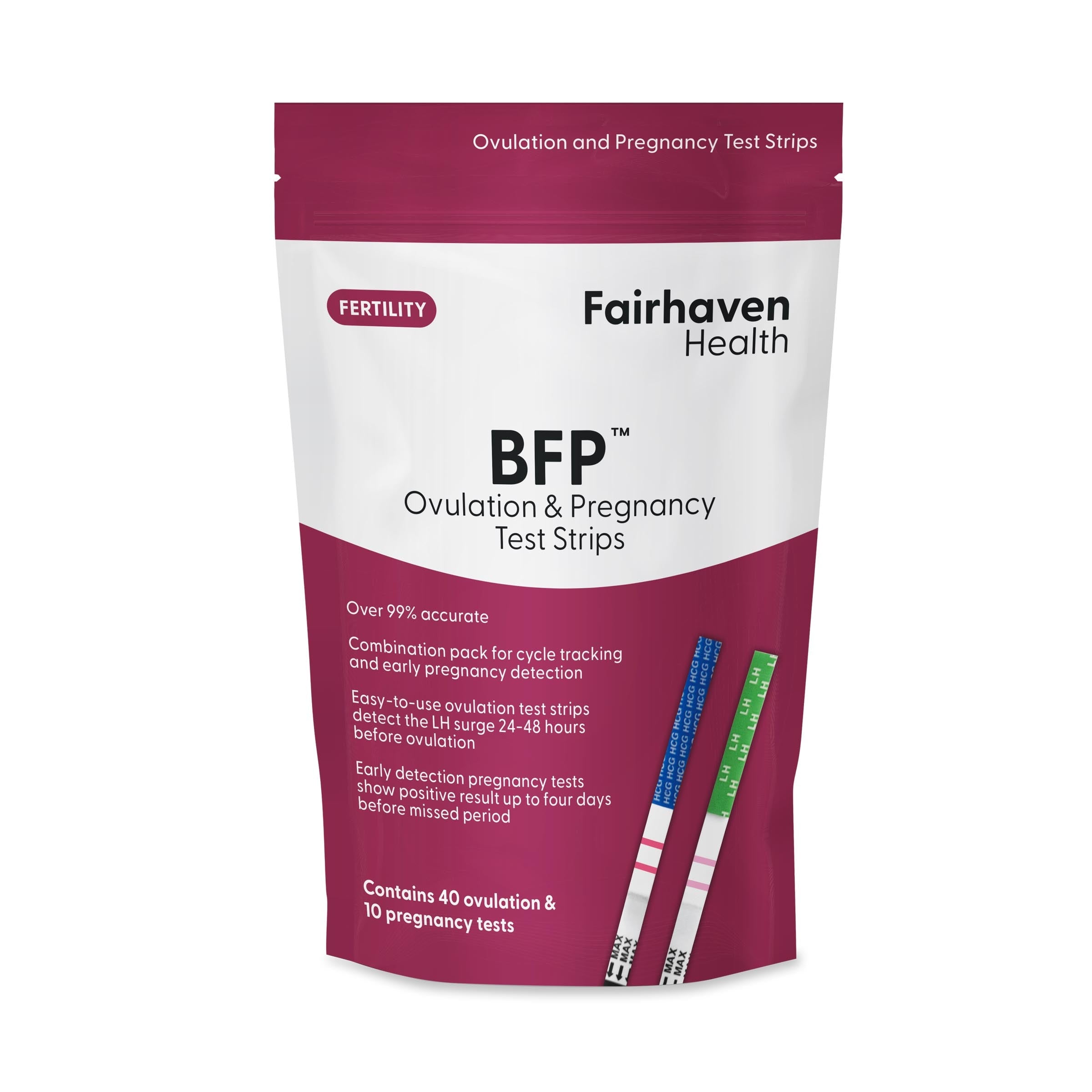 フェアヘブンヘルス BFPキット - 排卵検査薬40枚と妊娠検査薬10枚のコンボパック