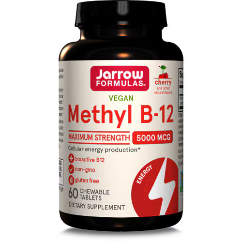 자로우 메틸 B-12 맥시멈 스트렝스 5000mcg – 60 츄어블 정 – 에너지·신경 기능·흡수율을 고려한 고함량 B12