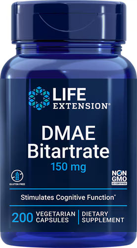 라이프 익스텐션 DMAE 비타르트레이트 150mg – 200 베지 캡슐 – 집중력·정신적 명료도 보조