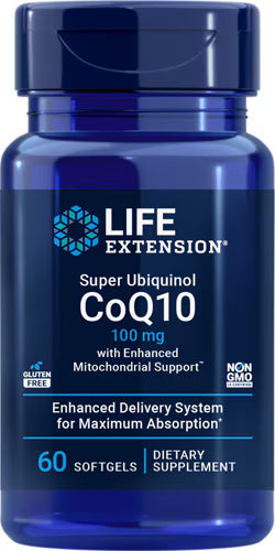 라이프 익스텐션 슈퍼 유비퀴놀 CoQ10 + 미토콘드리아 서포트 – 100mg – 활성형 CoQ10으로 세포 에너지 생성과 심혈관 기능 보조