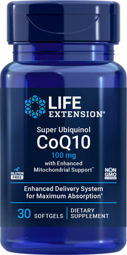라이프 익스텐션 슈퍼 유비퀴놀 CoQ10 + 미토콘드리아 서포트 – 100mg – 활성형 CoQ10으로 세포 에너지 생성과 심혈관 기능 보조