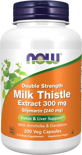 나우 더블 스트렝스 밀크씨슬 300mg – 200 베지 캡슐 – 장기 섭취용 고함량 간 건강 포뮬러