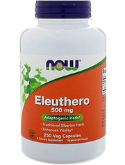 나우 엘레우테로(시베리안 진생) 500mg – 250 베지 캡슐 – 피로·체력 저하가 잦거나 집중력이 떨어지는 경우 선택되며, 엘레우테로 허브 성분으로 에너지·체력·집중력 보충