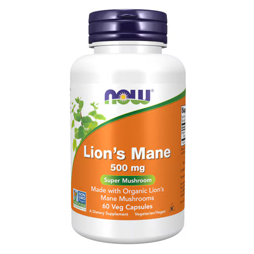 나우 라이언스 메인 슈퍼 머쉬룸 500mg – 60 베지 캡슐 – 인지 기능과 신경 건강을 위한 버섯 기반 포뮬러