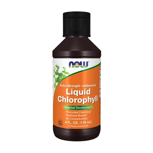 나우 리퀴드 클로로필 민트 – 4 fl oz – 체내 정화·구취·장 환경 개선을 위한 액상 엽록소