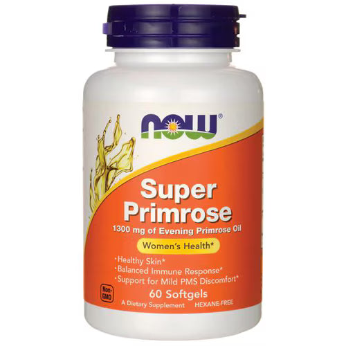 나우 슈퍼 프림로즈 1300mg – 60 소프트젤 – 고함량 달맞이꽃 종자유를 함유해 여성 호르몬 밸런스 및 피부 컨디션 관리