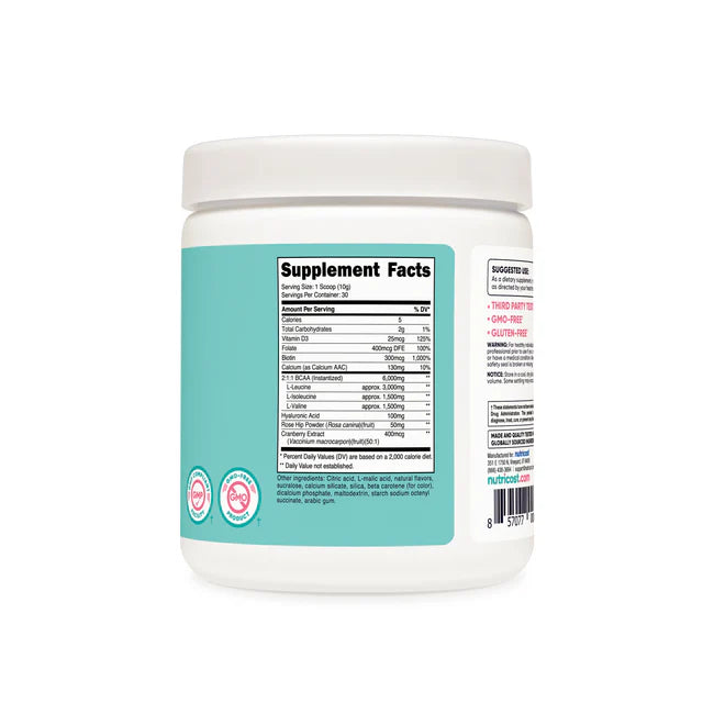 뉴트리코스트 여성용 BCAA 11 oz – 여성 신체 밸런스를 고려한 BCAA 아미노산 포뮬러