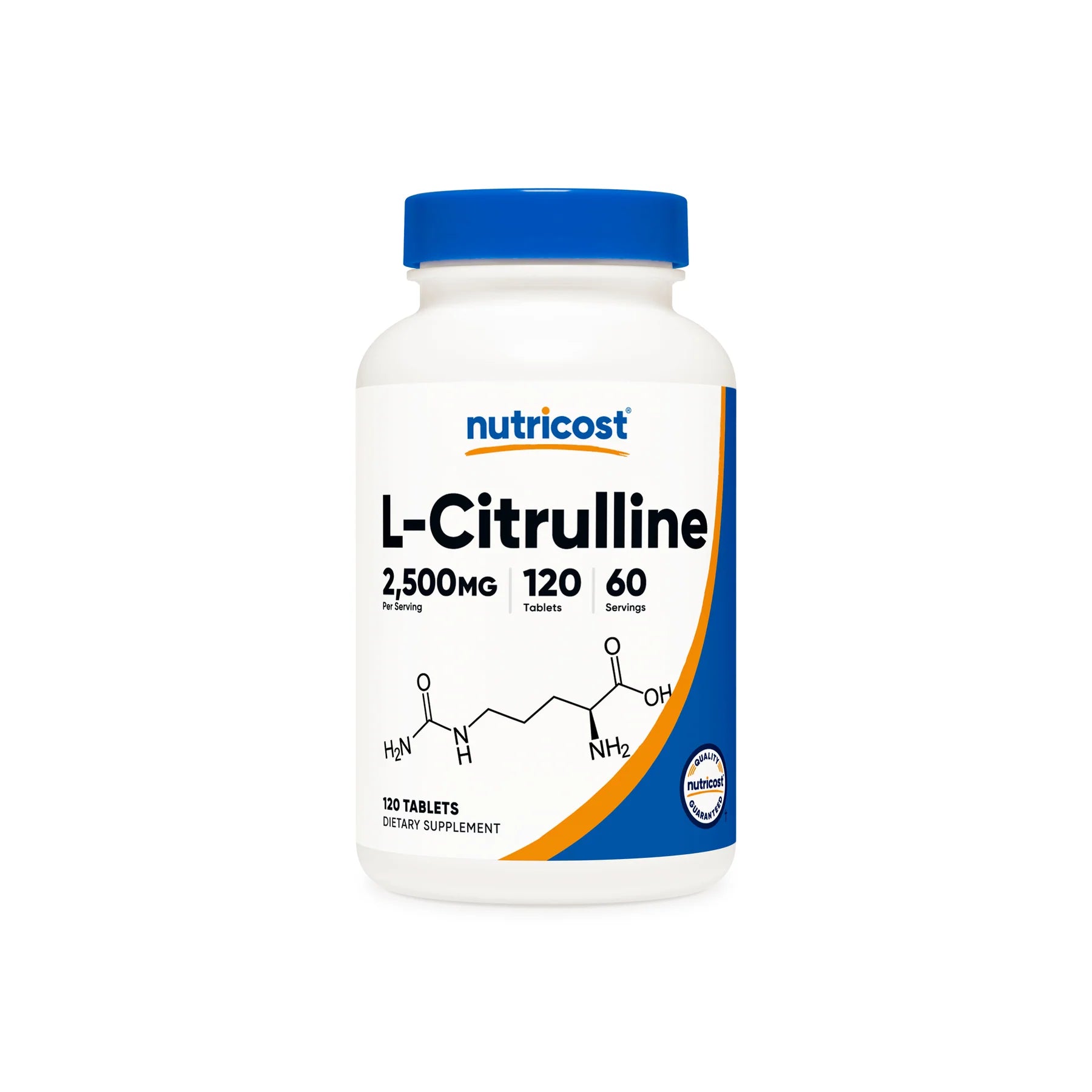 뉴트리코스트 L-시트룰린 엘시트룰린 2500mg 120정 고함량 혈류 운동 펌핑 퍼포먼스 아미노산 보충제 제품 이미지