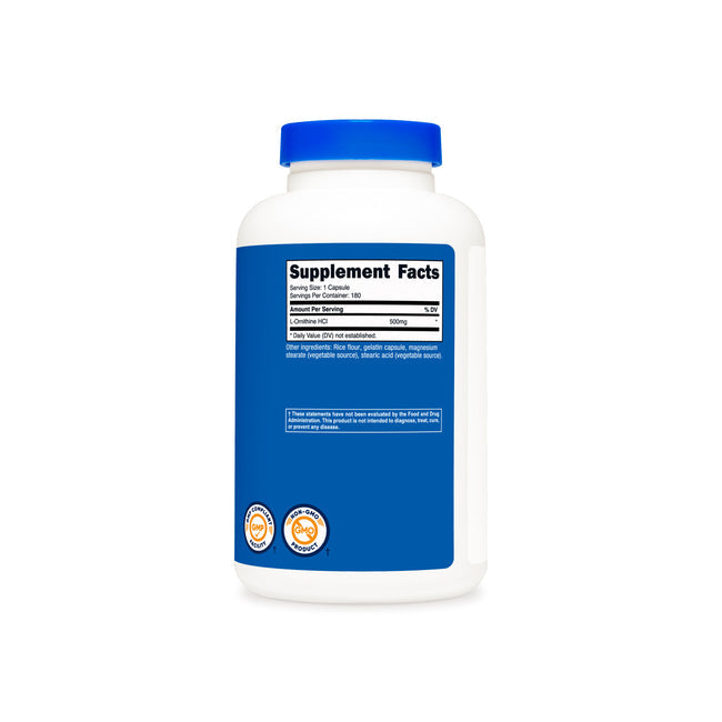 뉴트리코스트 L-오르니틴 500mg 180 캡슐 – 운동으로 인한 피로 관리 및 빠른 회복 서포트