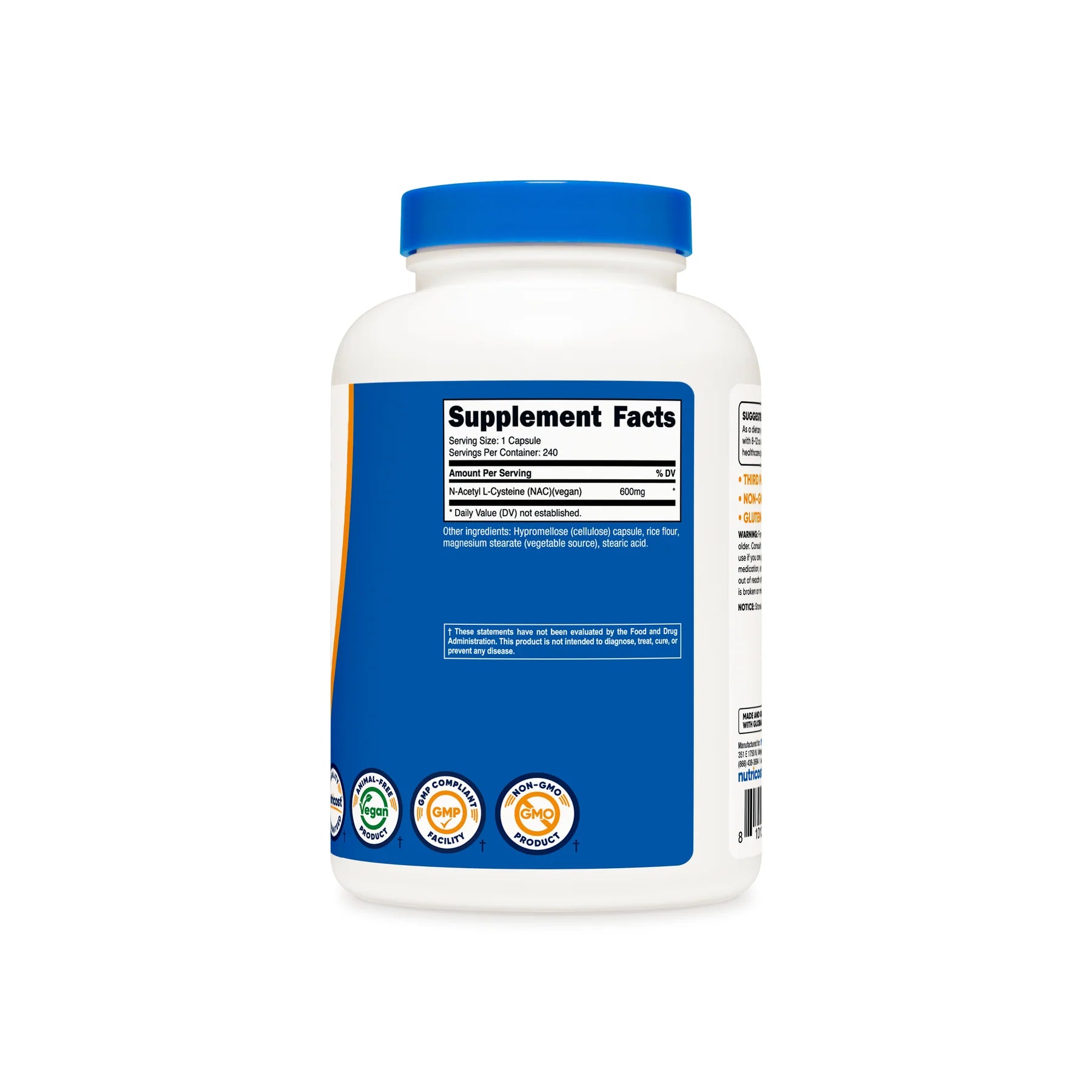 뉴트리코스트 NAC 600mg 베지 캡슐 – N-아세틸 L-시스테인 · 글루타치온 항산화 관리