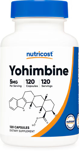 뉴트리코스트 요힘빈 HCL 5mg – 120 캡슐 – 요힘빈 HCL을 함유해 에너지·집중력 및 남성 활력 관리