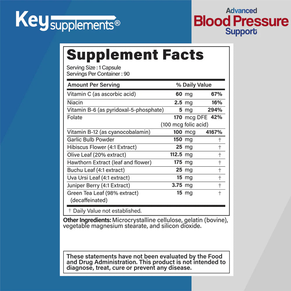 キーサプリメント アドバンスド血圧サポート 60カプセル
