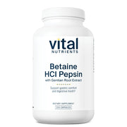 바이탈 뉴트리언스 베타인 HCl + 펩신 + 젠티안 루트 – 225캡슐 – 위산 부족으로 인한 소화 불량 보조