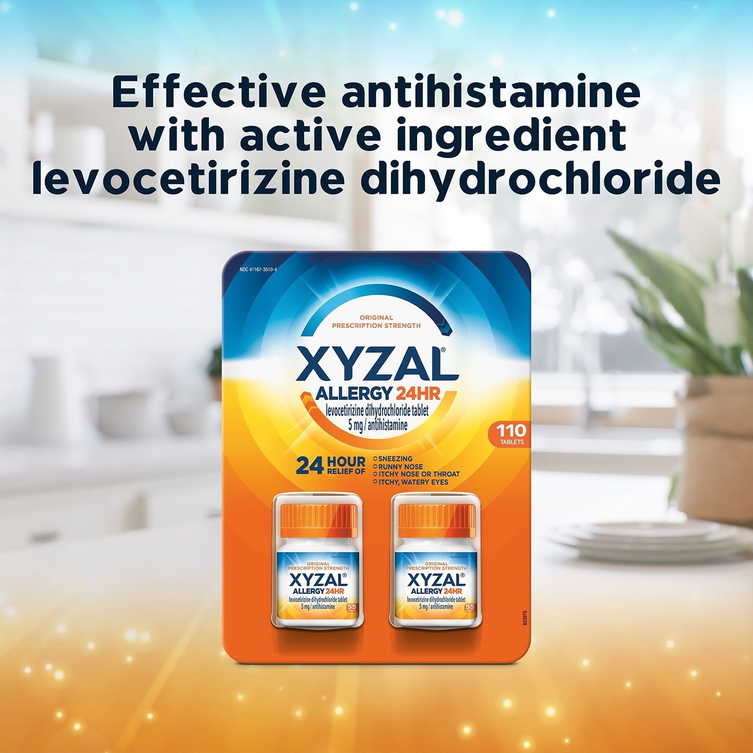 Xyzal 24時間アレルギー緩和錠、110錠。
