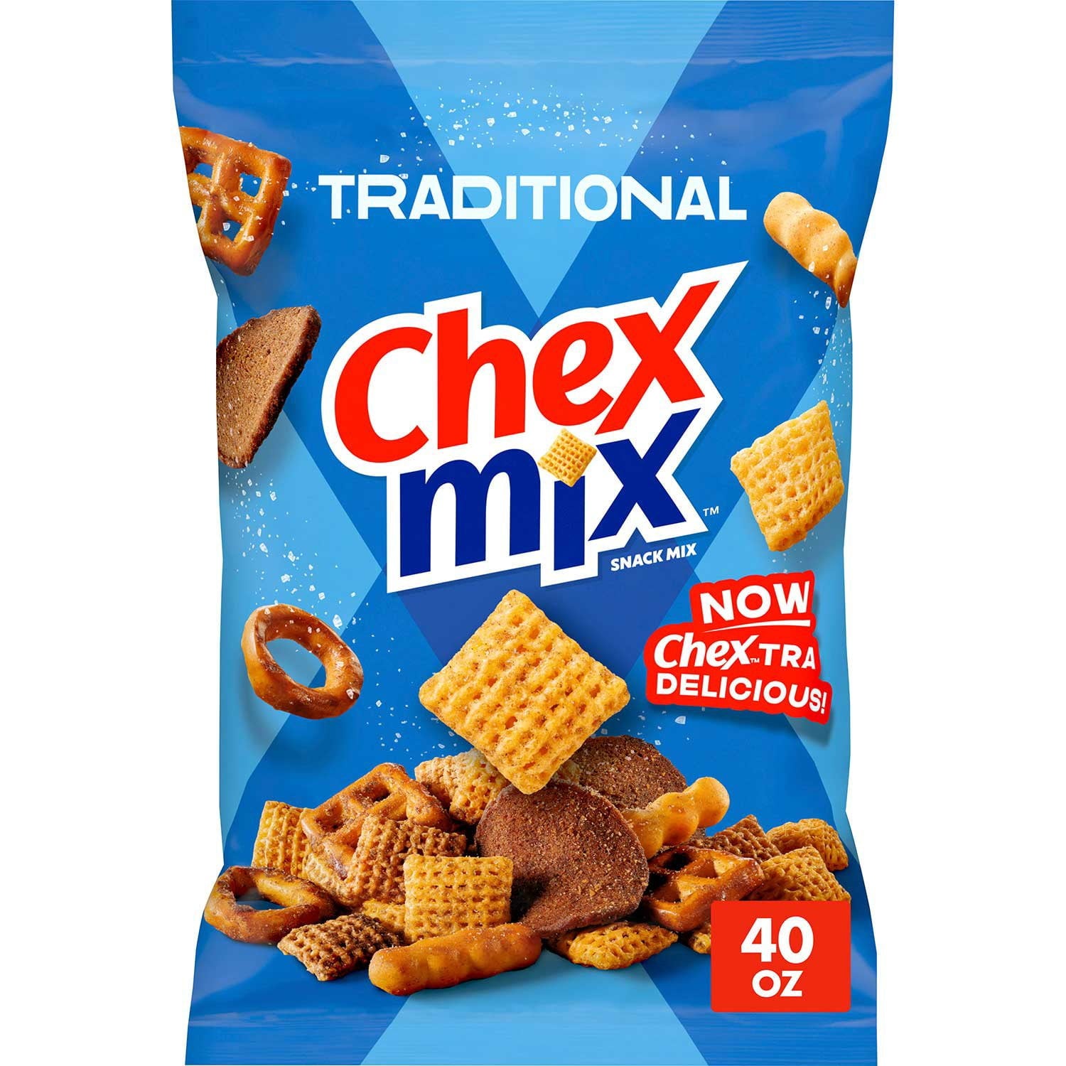 Chex Mix トラディショナル セイボリー スナック ミックス、40 オンス。
