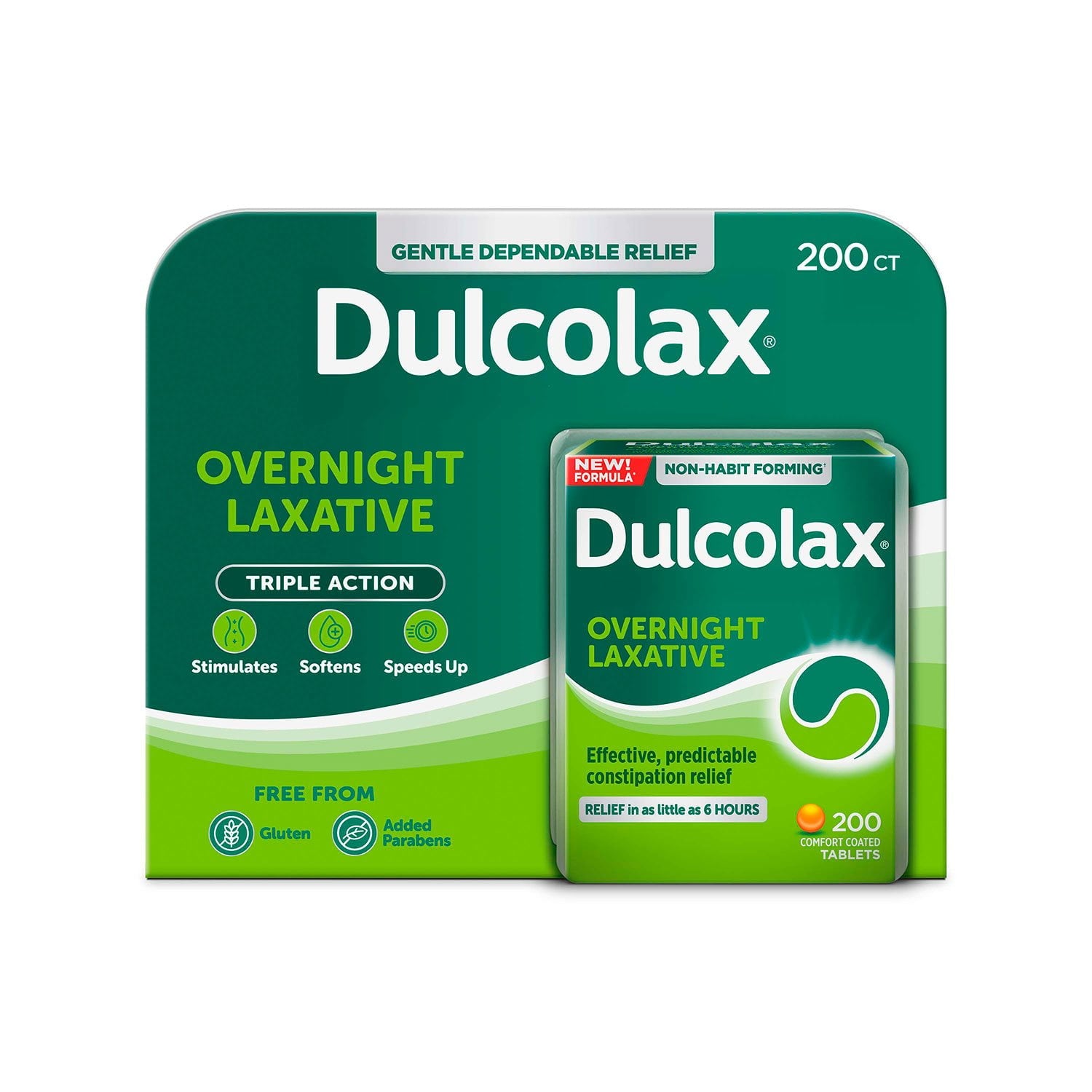 Dulcolax コンフォートコーティング下剤錠、200 錠。