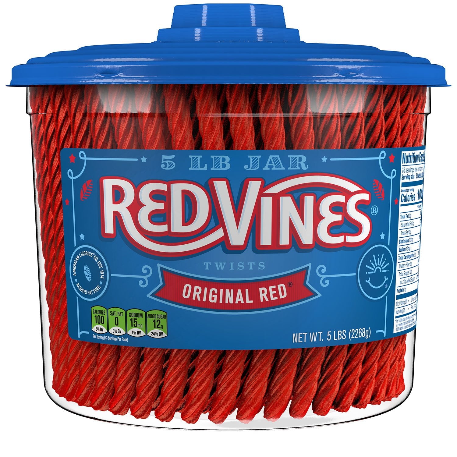 Red Vines オリジナル レッド ツイスト、5 ポンド。
