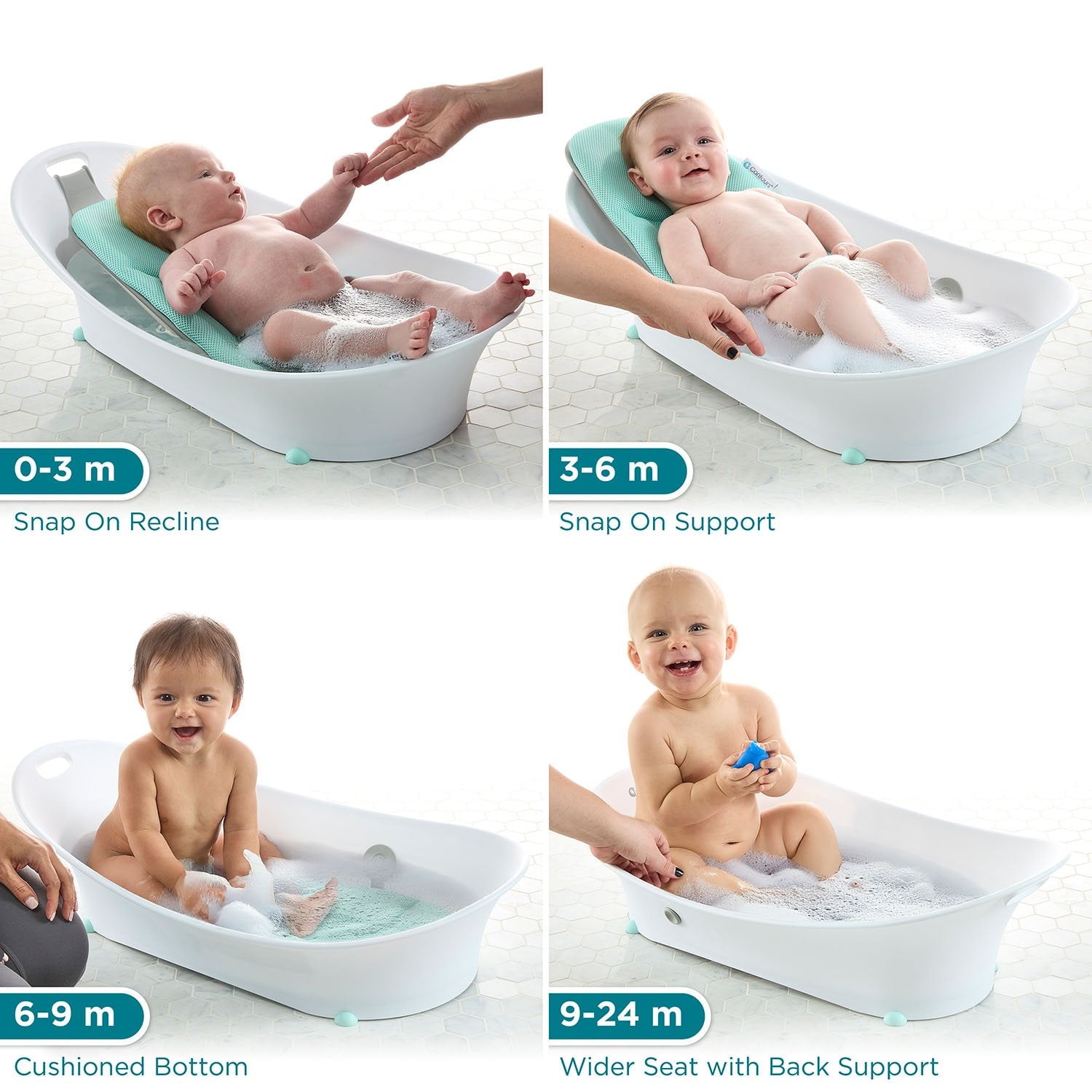 コンターズ オアシス 4-in-1 コンフォートクッション ベビーバスタブ
