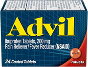 애드빌 이부프로펜 200mg 코팅정 24정 정면 24정 이부프로펜 200mg 포장
