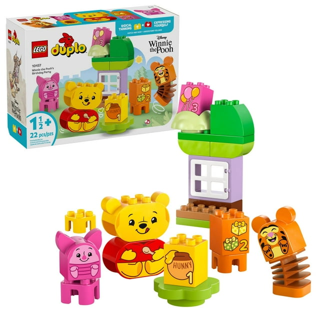 LEGO DUPLO ディズニー くまのプーさんの誕生日パーティーおもちゃ、22 個。