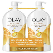 올레이 모이스처 리뉴얼 블렌드 바디워시 35 fl. oz., 2 pk. – 풍부한 거품과 촉촉한 사용감이 특징인 데일리 바디워시