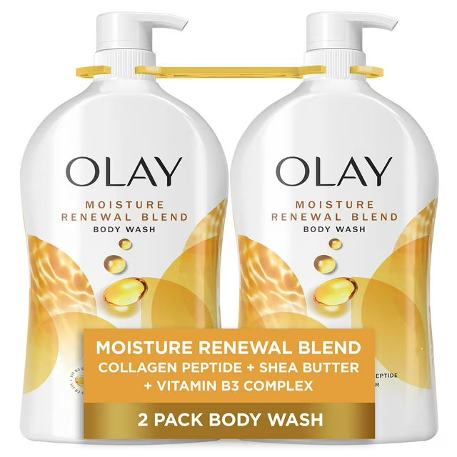 올레이 모이스처 리뉴얼 블렌드 바디워시 35 fl. oz., 2 pk. – 풍부한 거품과 촉촉한 사용감이 특징인 데일리 바디워시