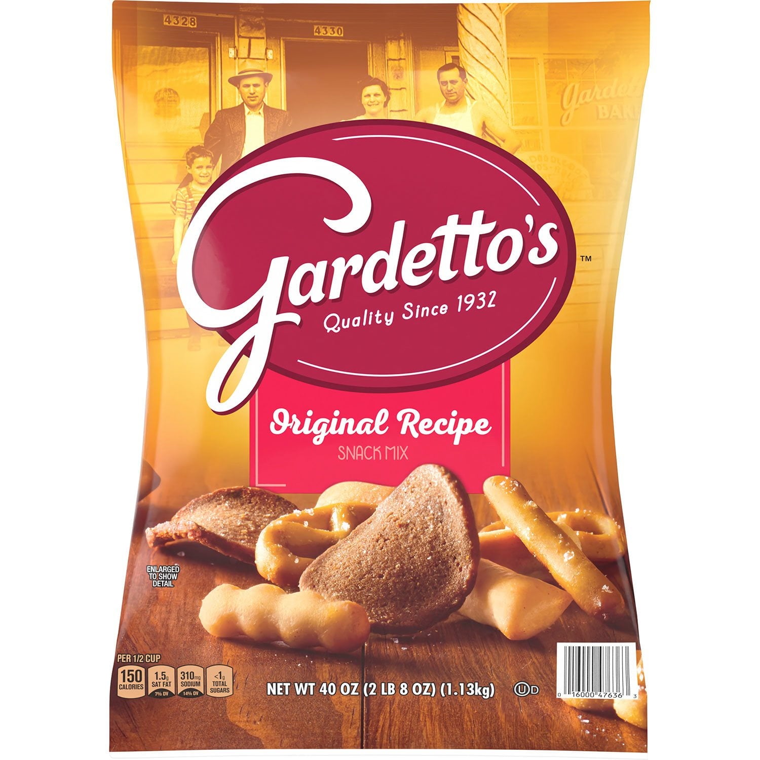 Gardetto のオリジナルレシピ スナックミックス、40 オンス。