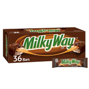 ミルキーウェイ チョコレート キャンディー バー、フルサイズ、1.84 オンス、36 個入り。
