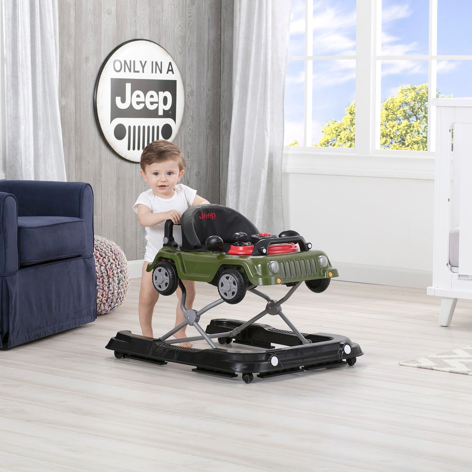 ジープ クラシック ラングラー 3-in-1 グロー ウィズ ミー ウォーカー、カラーをお選びください