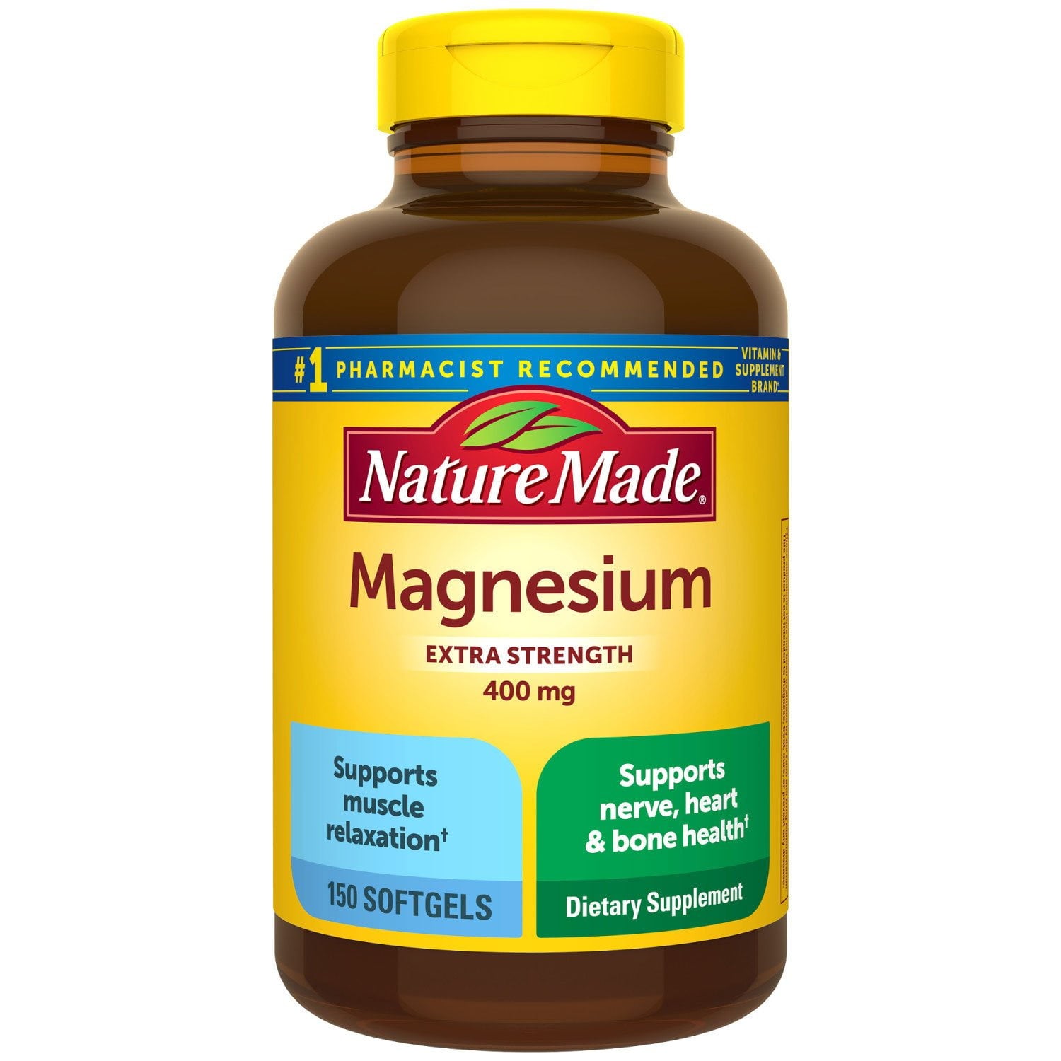 ネイチャーメイド 酸化マグネシウム 400mg ソフトジェル、150 個入り。