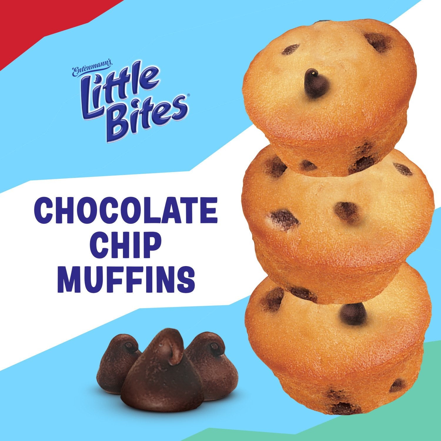 Entenmann's Little Bites チョコレート チップ マフィン、1.65 オンス、20 個入り。