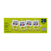 SkinnyPop オリジナル ポップコーン スナック バッグ、0.65 オンス、28 個入り。